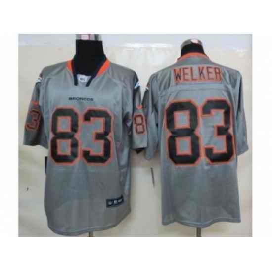 Nike Denver Broncos 83 Wes Welker grey Elite lights out NFL Jersey